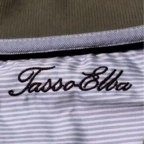 Tasso Elba Mens XXXL Olive Short Sleeve Polo Shirt - Picture 6 of 7